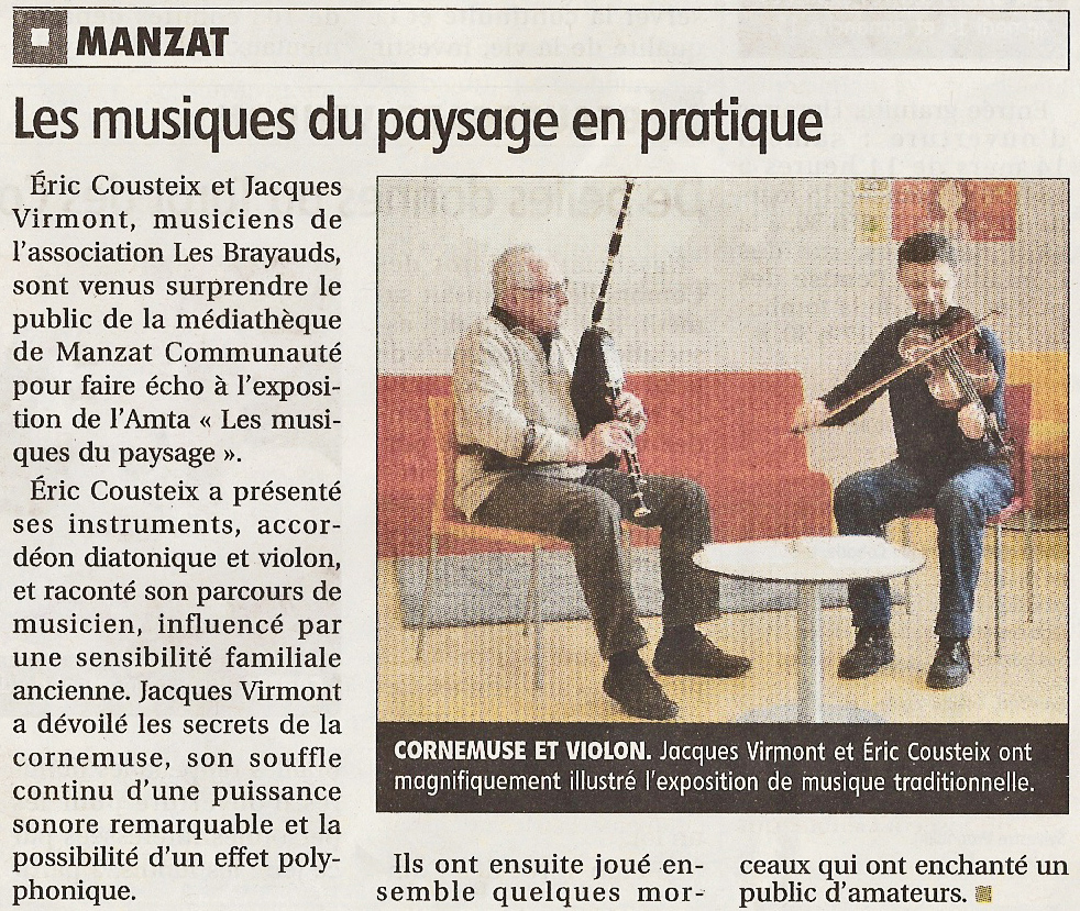 article mediatheque musique Manzat